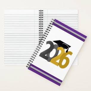 Cuaderno Clase de Oro y Plata de Graduación 2026