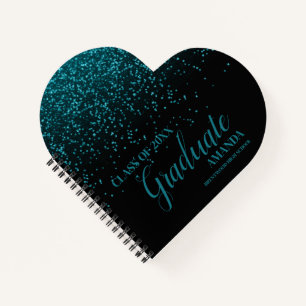 Cuaderno Clase De Regalo De Graduación De Purpurinas Verde