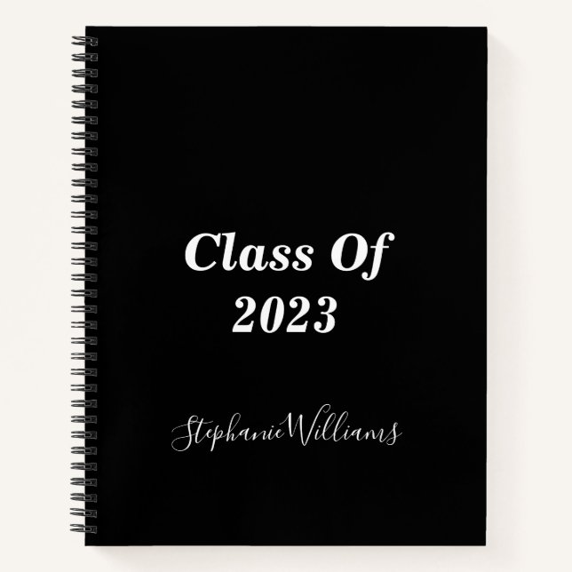 Cuaderno Clase De Regalo De Monogramas De Graduación De 202 (Anverso)