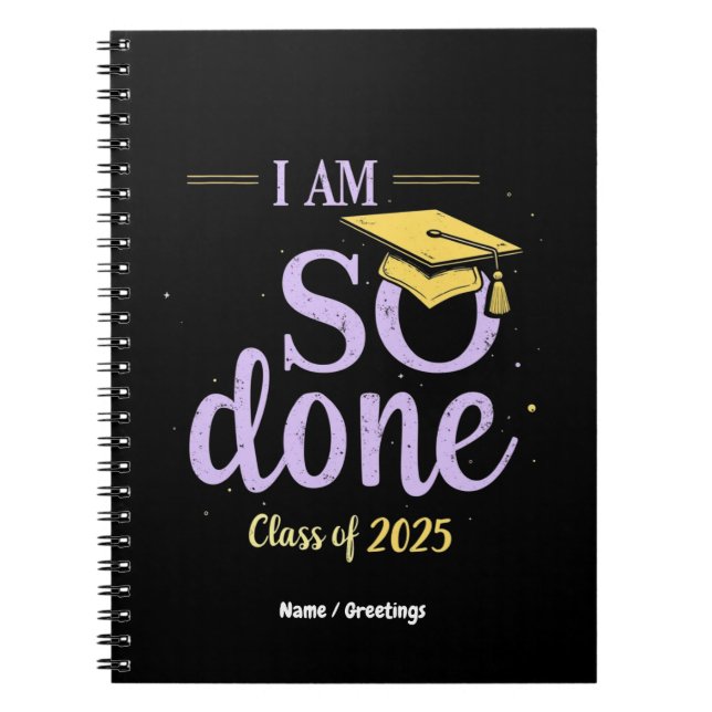 Cuaderno Clase divertida de 2025, estoy tan graduado (Frente)