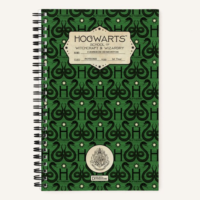 Cuaderno Clase HOGWARTS™ School SLYTHERIN™ (Anverso)