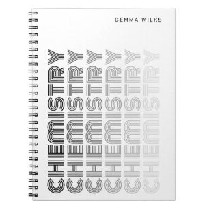 Cuaderno Clase Moderna Editable Asunto Química Blanco