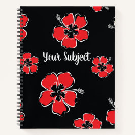 Cuaderno Clase personalizado Asunto-Flor Hibiscus