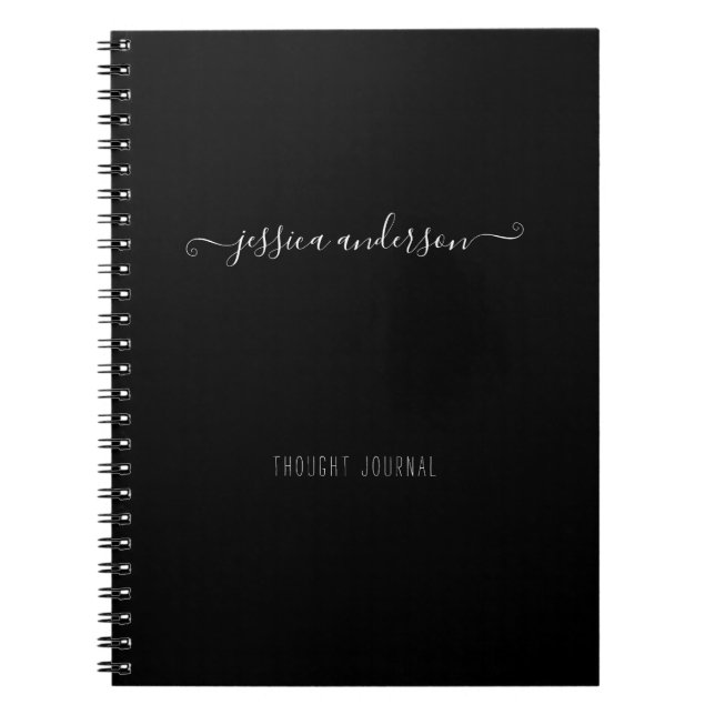 Cuaderno Clásica caligrafía moderna de color negro guión gi (Frente)