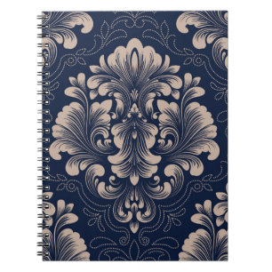 Cuaderno Clásica Damask Seamless Textura Victoriana