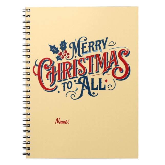 Cuaderno Clásica Feliz Navidad a todo el arte festivo (Frente)