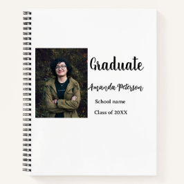 Cuaderno Clásica graduación agregar nombre de foto clase de