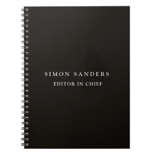 Cuaderno Clásica Llanta Única Minimalista Smoky Negro