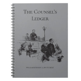 Cuaderno Clásico Académico Vintage Estudiante de Derecho Gr