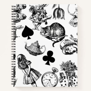 Cuaderno Clásico Alicia Conejo Blanco País de las Maravilla