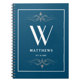 Cuaderno Clásico azul marino personalizado