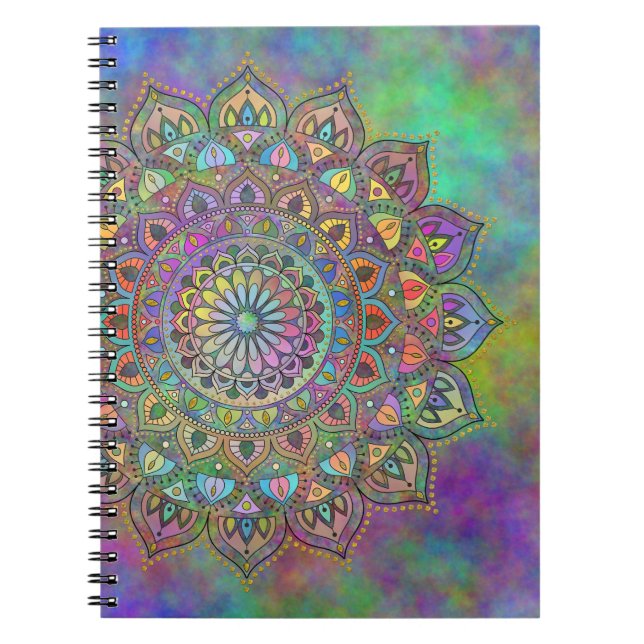 Cuaderno Clásico Colorido Mandala Estilo India 1 (Frente)