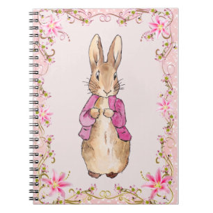 Cuaderno Clásico conejo rosa chaqueta Marco floral