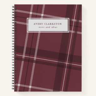 Cuaderno Clásico cuadros malva personalizado