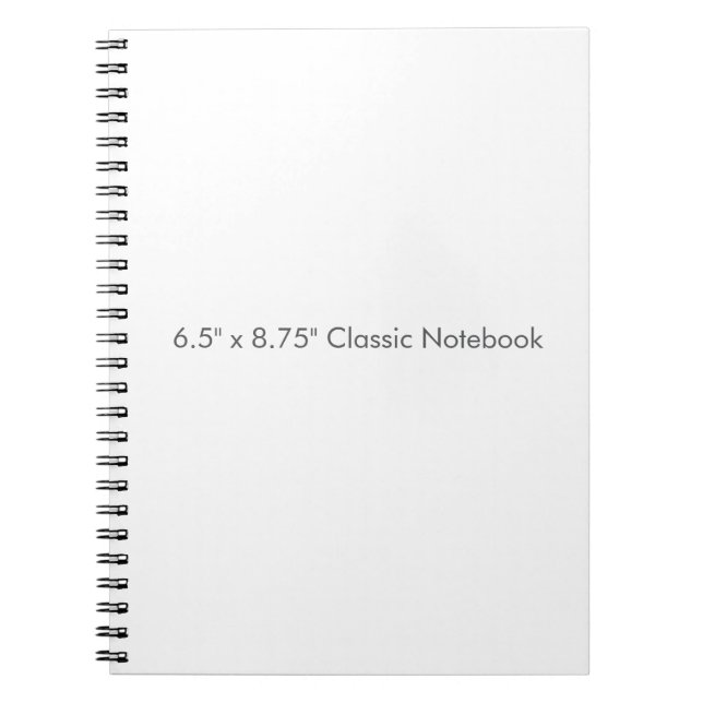 Cuaderno clásico de 6,5" x 8,75" (Frente)