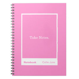 Cuaderno Clásico de Cita en Bloque Rosa Brillante