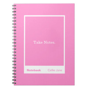 Cuaderno Clásico de Cita en Bloque Rosa Brillante