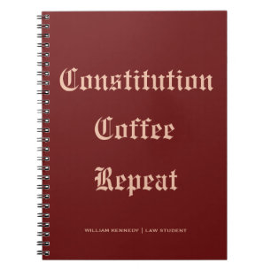 Cuaderno Clásico de la Constitución en Rojo para E