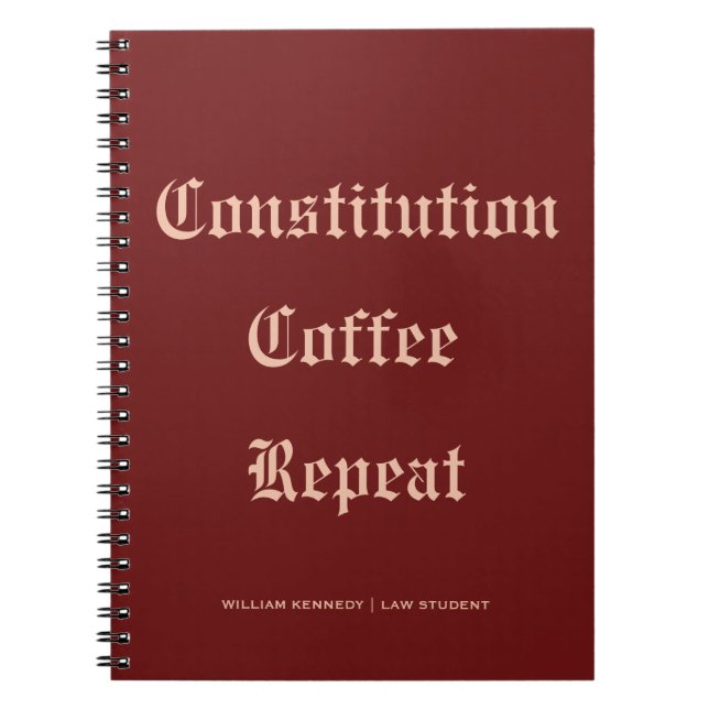Cuaderno Clásico de la Constitución en Rojo para E (Frente)