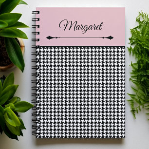 Cuaderno clásico de lunares y rosa estilo chic fem