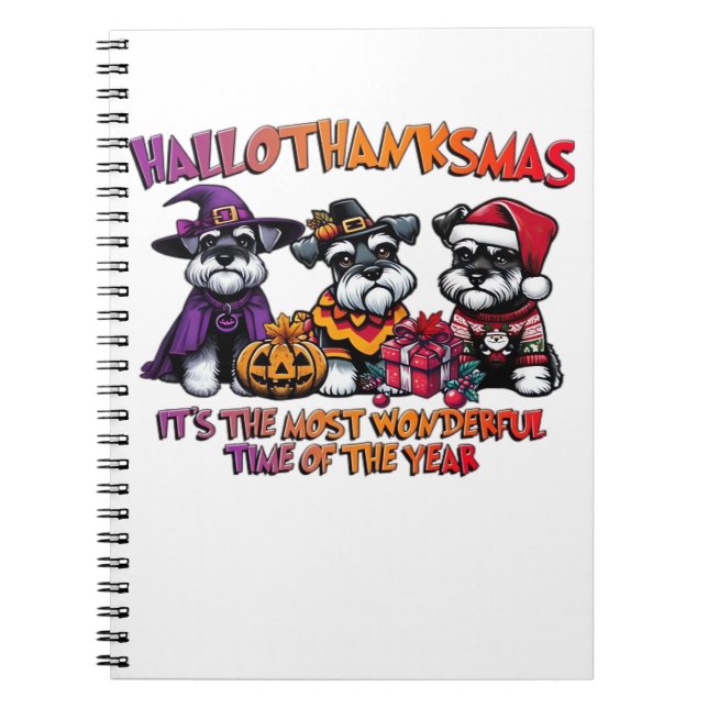 Cuaderno Clásico de Navidades de Acción de Gracias de Schna (Frente)