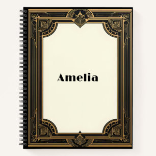 Cuaderno Clásico de oro sobre negro