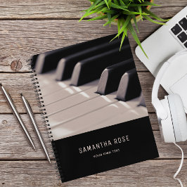 Cuaderno Clásico de Piano Keys Music Teacher elegante