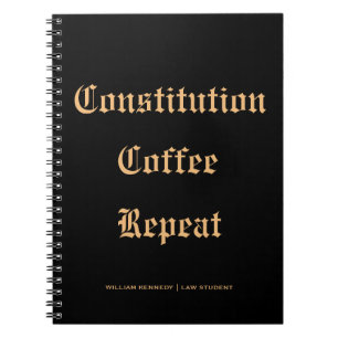 Cuaderno Clásico Diario Constitución Estudiante de Derecho 
