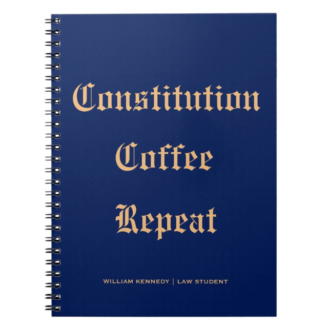 Cuaderno Clásico Diario Constitución Ley Estudiante  (Frente)