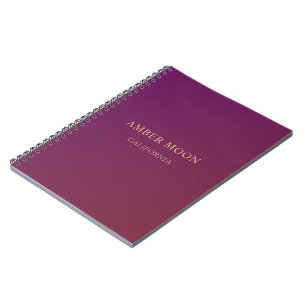 Cuaderno Clásico Elegante Profesional Color Vino Burgundy