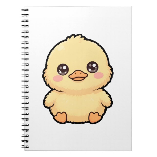 Cuaderno clásico en espiral de patito bebé lindo (Frente)
