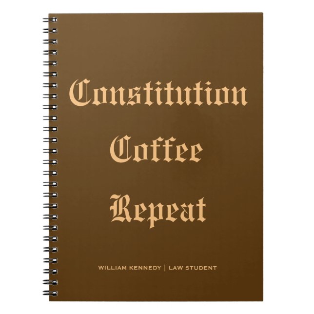 Cuaderno Clásico estudiante de derecho de la Constitución B (Frente)