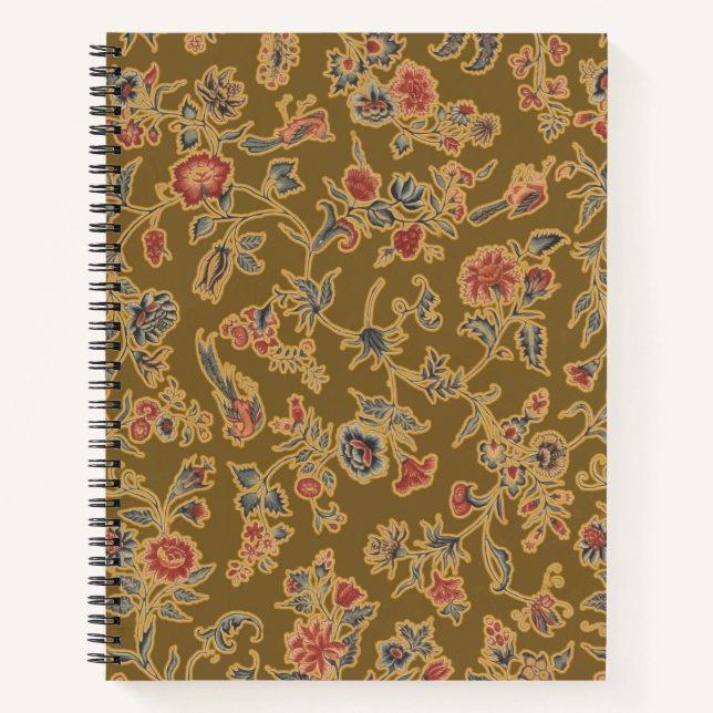 Cuaderno Clásico Flor Bonito Chintz Diseño floral suave (Anverso)