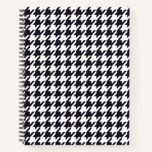 Cuaderno Clásico Houndstooth Negro y Blanco
