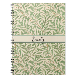 Cuaderno Clásico jardín de flores de sauce de William Morri