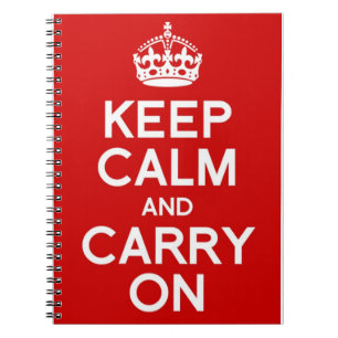 CUADERNO CLÁSICO MANTÉN LA CALMA Y CONTINÚA