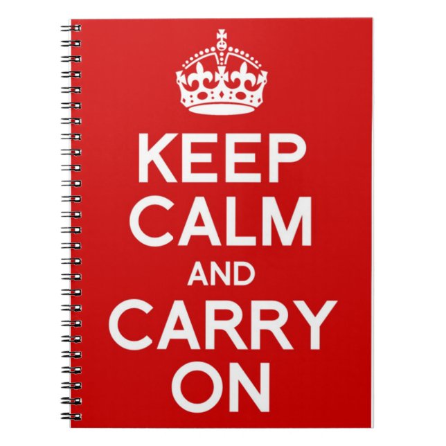 CUADERNO CLÁSICO MANTÉN LA CALMA Y CONTINÚA (Frente)
