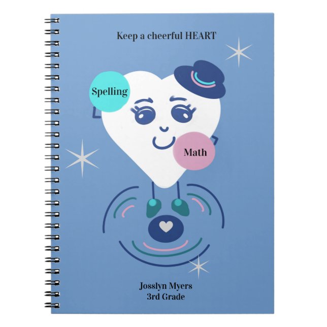 Cuaderno Clásico Mantén un Corazón Alegre (Frente)