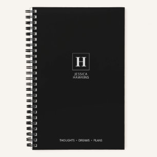 Cuaderno Clásico Monograma Black Noir