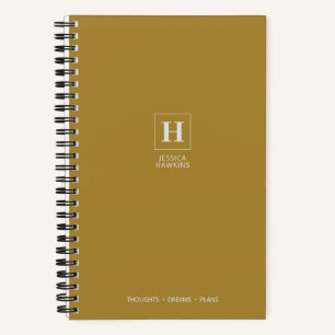 Cuaderno Clásico Monograma de Oro