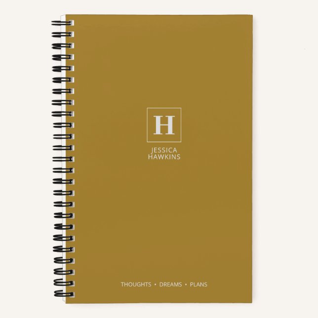 Cuaderno Clásico Monograma de Oro (Anverso)