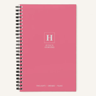 Cuaderno Clásico Monograma Rosa Chicle