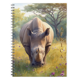 Cuaderno Clásico Retro Rinoceronte Africano