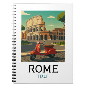 Cuaderno Clásico Roma Italia Coliseo Viaje Vintage