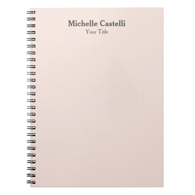 Cuaderno Clásico Único Profesional Simple (Frente)