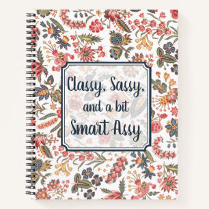 Cuaderno Clásico y un poco elegante Assy divertida floral