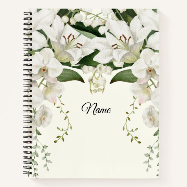 Cuaderno clásicos de Lily floral boda (Anverso)