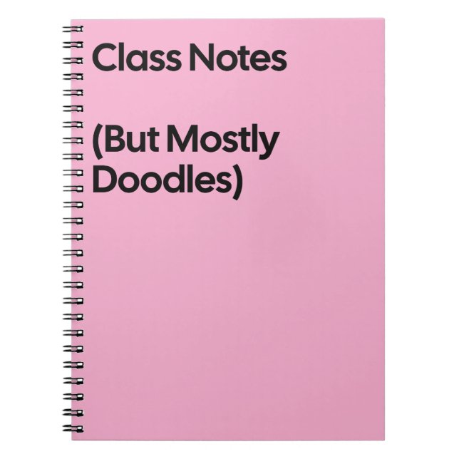 Cuaderno Class Notes Doodles Notebook (Frente)