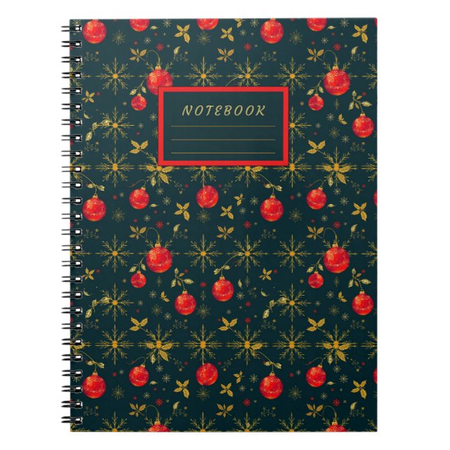 Cuaderno Classic Christmas Pattern Softcover Notebook (Frente)