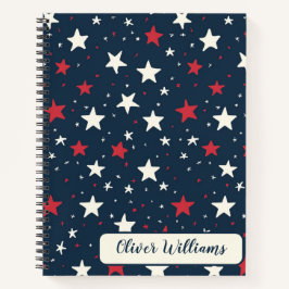 Cuaderno Classic Patriotic Stars Pattern